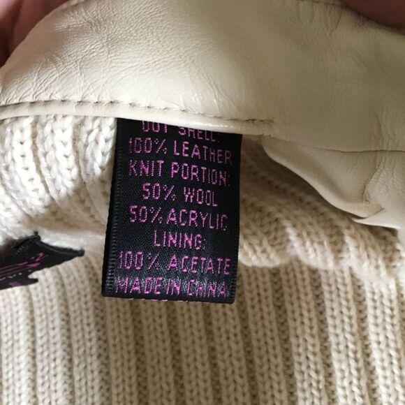 VS2 by Vakko leather and wool sweater jacket ladies size small - Picture 4 of 14